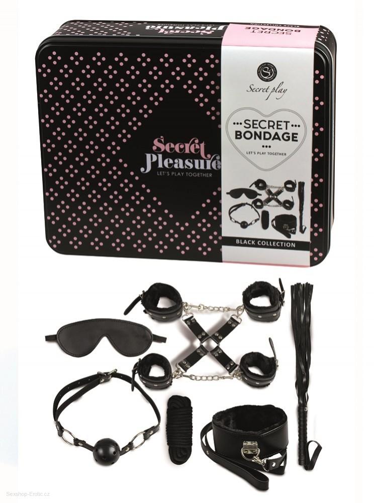 Bondage Sada SECRET PLAY 8 ks černá