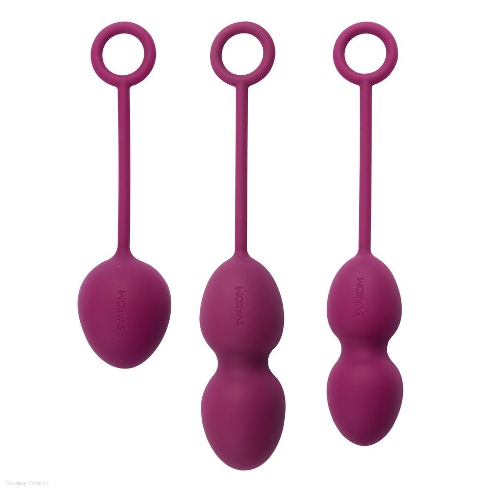 Sada vaginálních činek Svakom NOVA ball purple