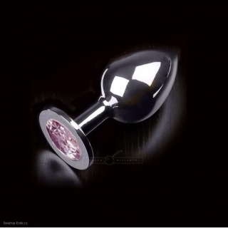 Anální kolík DPiccante LARGE silver růžový